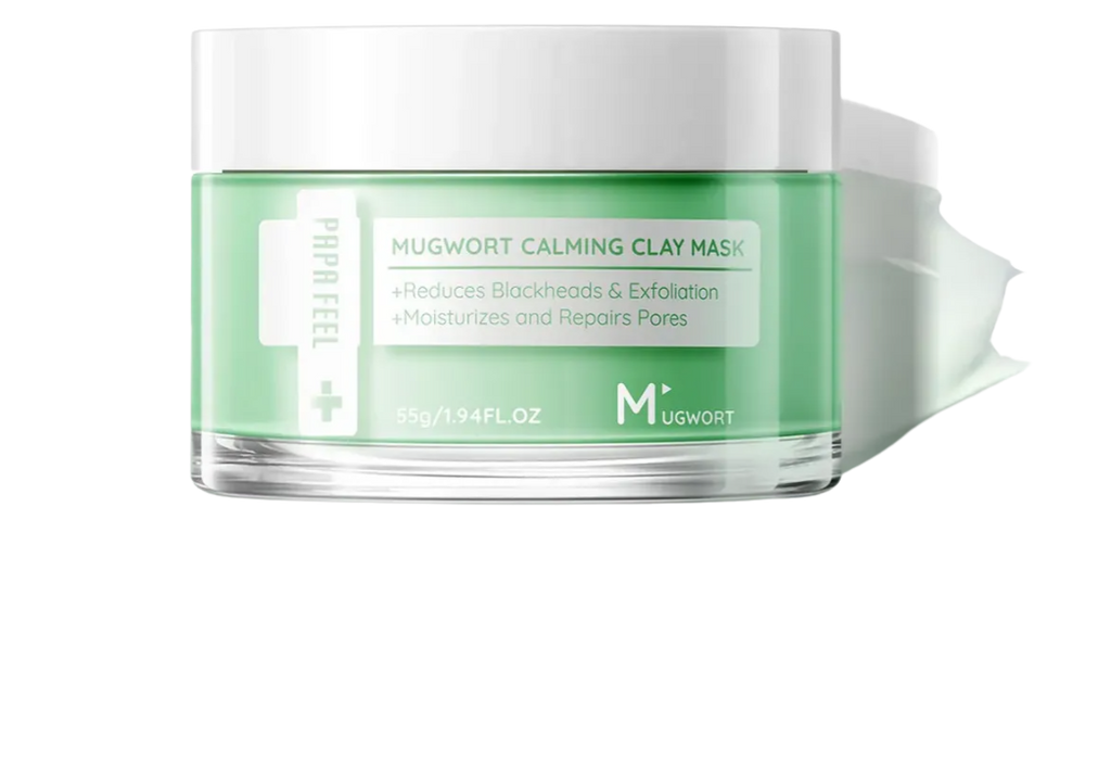 Mugwort Calming Clay Mask - Vista lateral Matcha Glow